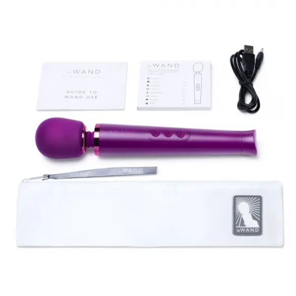 Le Wand Petite Rechargeable Vibrating Massager Dark Cherry