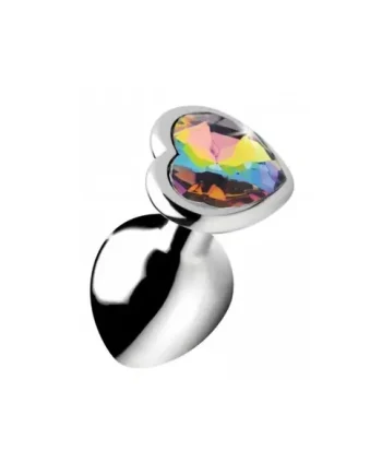 Rainbow Heart Butt Plug - Medium
