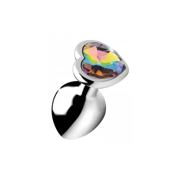 Rainbow Heart Butt Plug - Medium