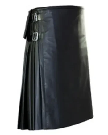 Full Grain Leather Kilt Pleated Scottish Kilt5 Cowhide