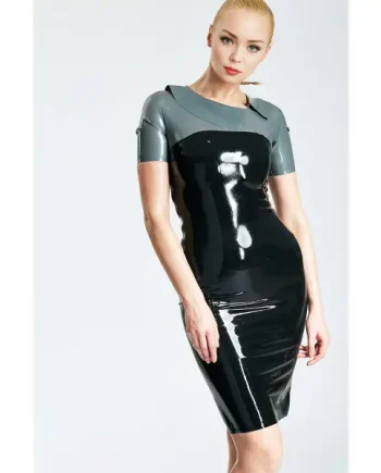 Latex Executive Style Mini Dress