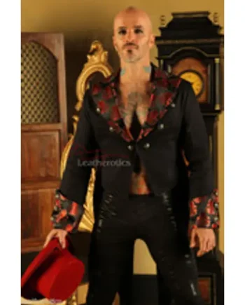 Men's Cotton Tailcoat Wedding Red Steampunk Vintage Coat STPGR