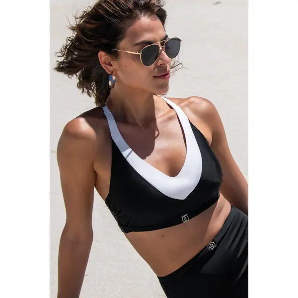 Fifth Avenue Underwired Convertible Top - Black/White
