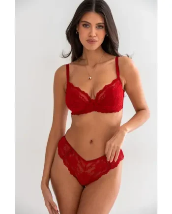 Fleur Cheeky V-Shaped Brief - Red