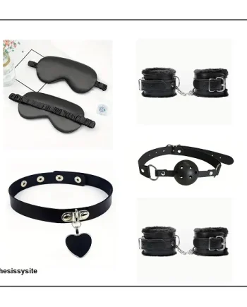 Black 5 Piece BDSM Starter Kit