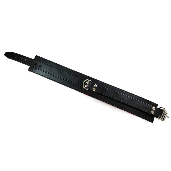 Leather Collar with Faux Fur Lining