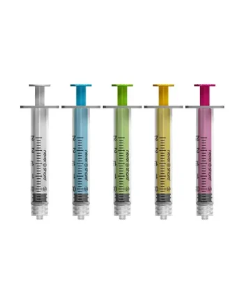 Nevershare 2ml Luer Lock Mixed coloured syringes