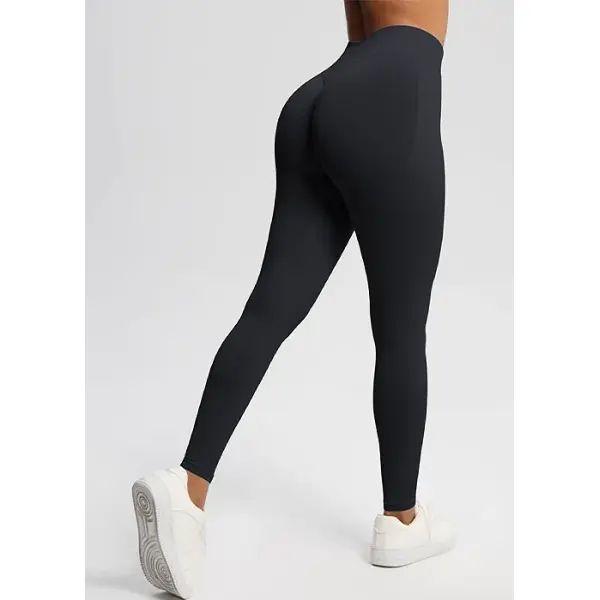 Soda Lemon Butt Lifting Sport Leggings - Black