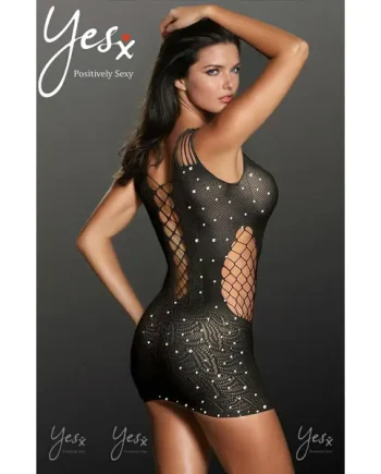 YesX YX848 Sparkly Black Dress