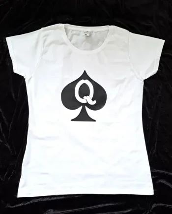 Ladies Queen Of Spades T Shirt (Large)