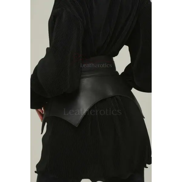 Adjustable Leather Obi Belt