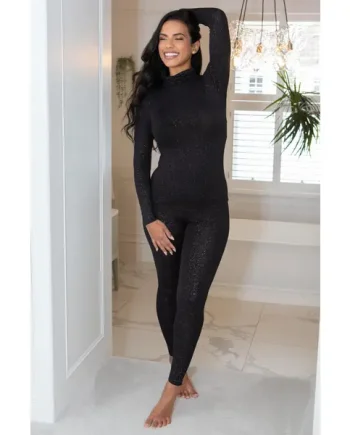 Second Skin Thermal Legging - Glitter Black
