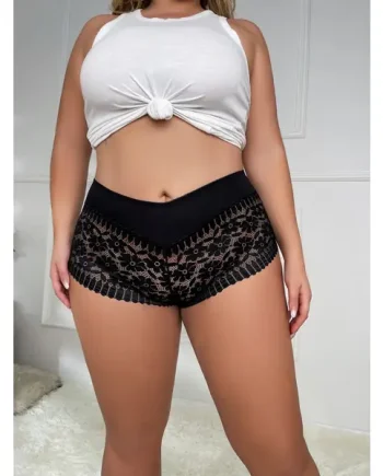 Plus Floral Lace Panty