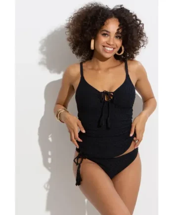 Summer Breeze Underwired Tankini Top - Black