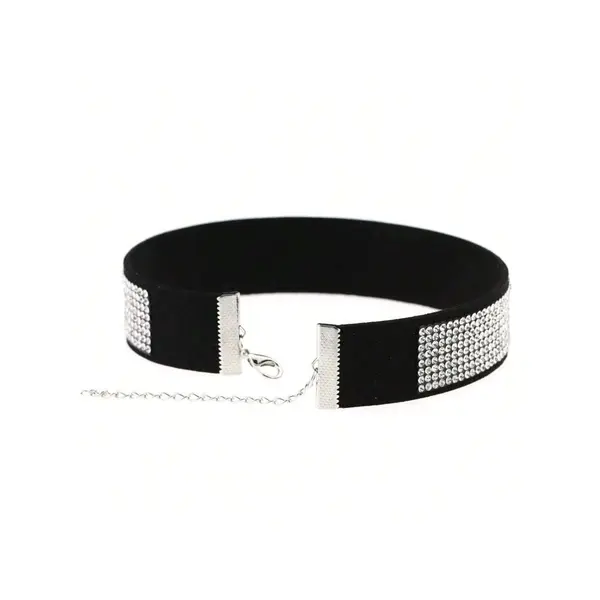 <strong>C1</strong>Rhinestone Choker Necklace