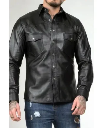Men's Leather Shirt