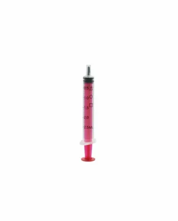 Acuject 2ml Low Dead Space Syringe Red