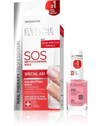 Eveline – SOS Brittle & Broken Nails Conditioner with Keratin & Calcium 12ml