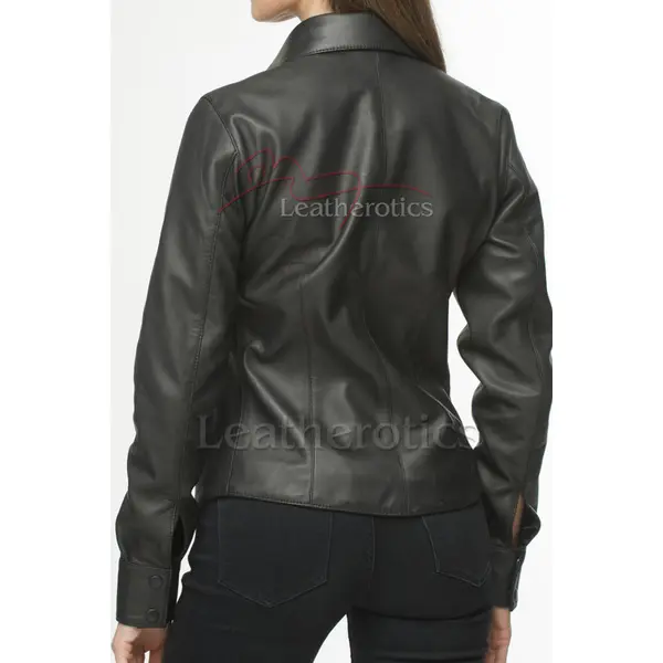 Matte Finish Nappa Leather Shirt