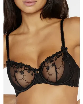 Annabella sheer balconette bra