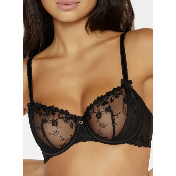 Annabella sheer balconette bra