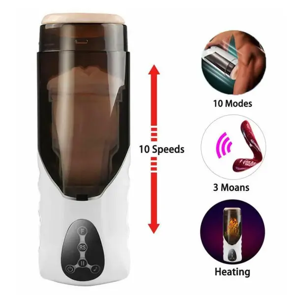 Automatic Telescopic Male Masturbator Sucking Heating Masturbation Cup Interactive Voice