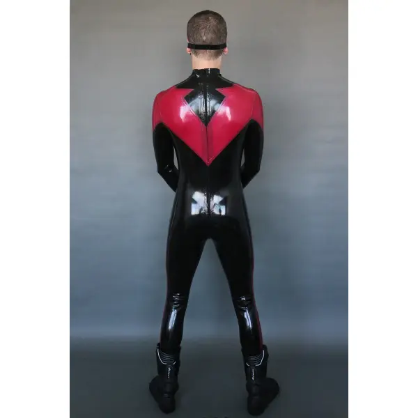Latex Mens Nightwinger Back Zipper Catsuit