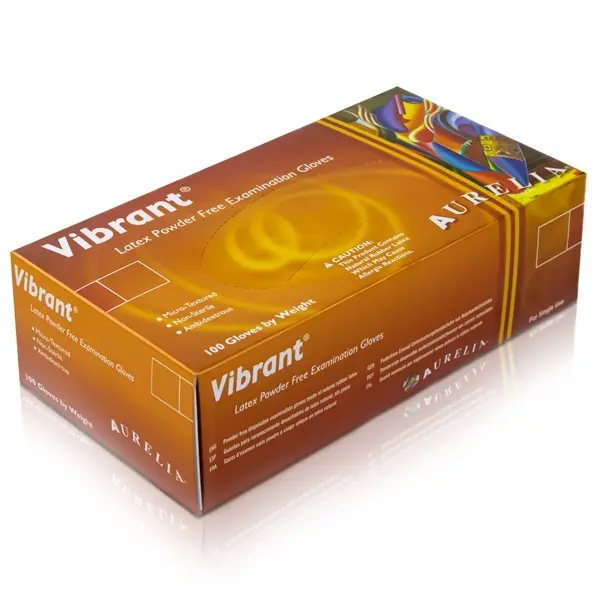 Aurelia Vibrant Powder Free Latex Gloves - AQL 1.5