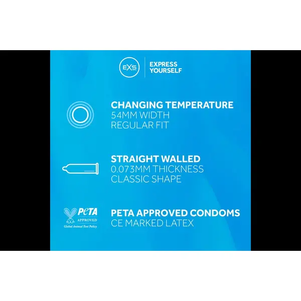 48 Mixed Condoms - 24 x EXS Cooling + 24 x EXS Warming