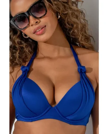 St Kitts Underwired Boost Push-Up Padded Top - Ultramarine