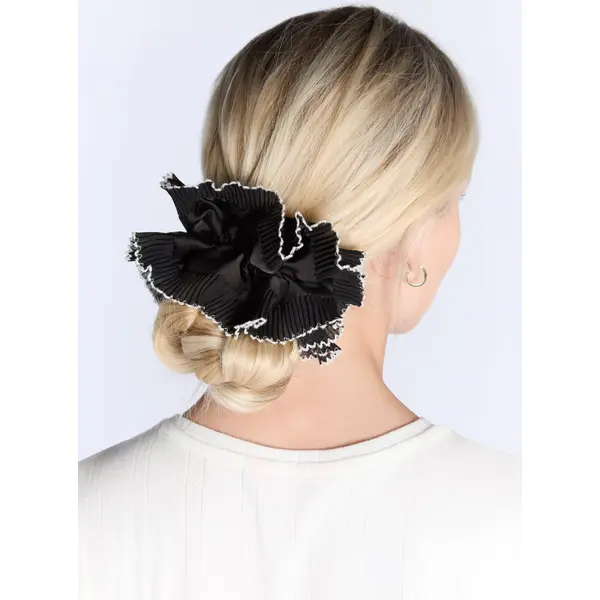 Satin oversized hair scrunchie