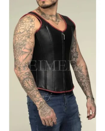 Men's Leather Corset – Steel Boned