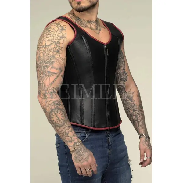 Men's Leather Corset – Steel Boned