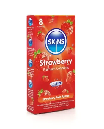 Skins Strawberry Condoms 8 Pack