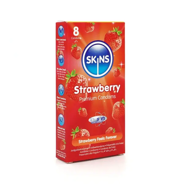 Skins Strawberry Condoms 8 Pack