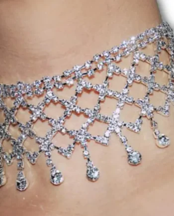 Rhinestone Wide Decor Choker