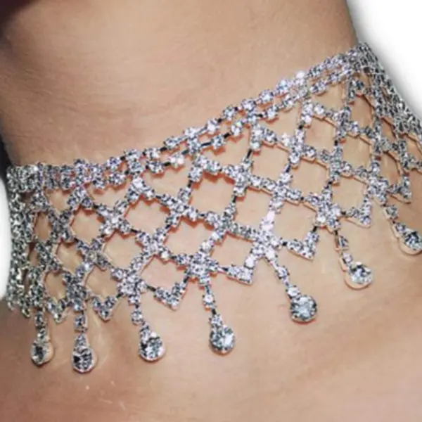Rhinestone Wide Decor Choker