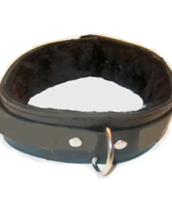 Slave Collar Fur Lined Leather Fetish