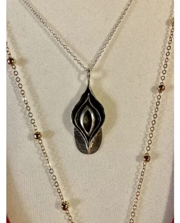 Flower Yoni Silver Pendant