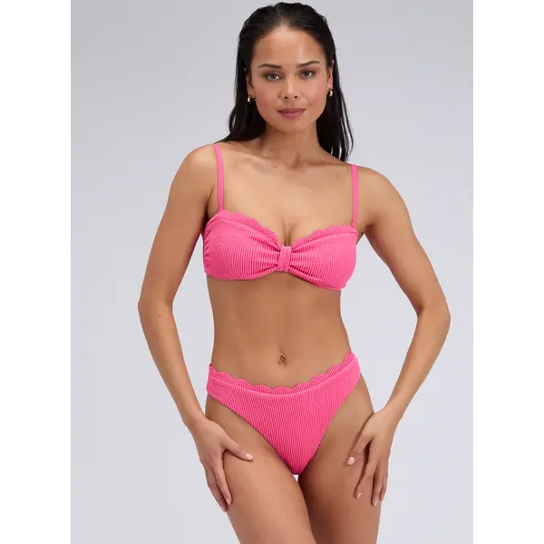 Kiri scalloped multiway bandeau bikini top