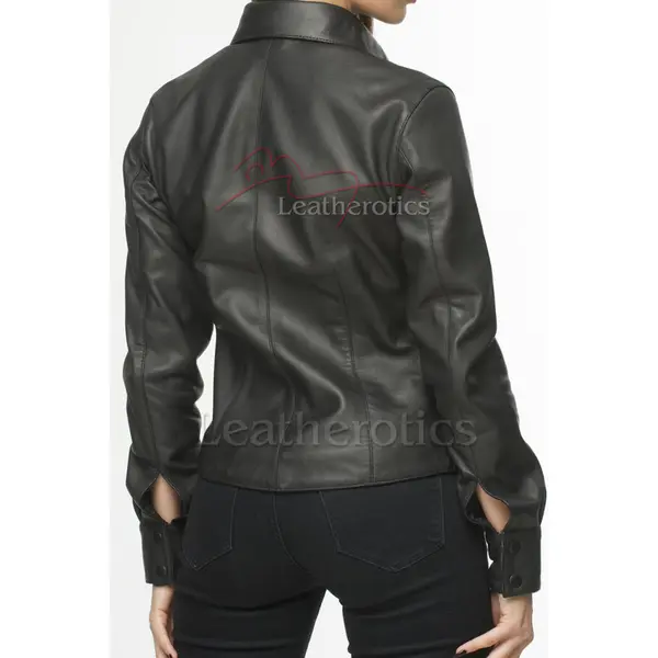 Matte Finish Nappa Leather Shirt