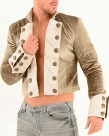 Men's Steampunk Jacket Cropped Top