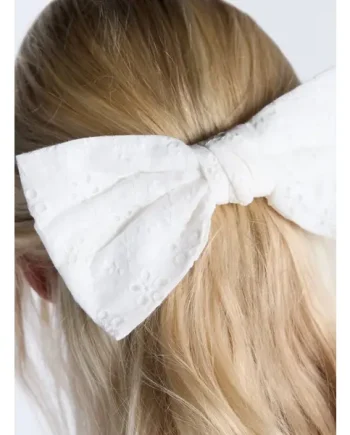 Broderie oversized bow hair clip