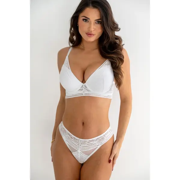 Taylor Lace Padded Push Up Set - White