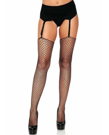 Leg Avenue Spandex Industrial Net Stockings With Unfinished Top