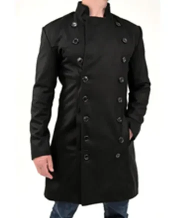Double Breasted Military Men's Wool Coat