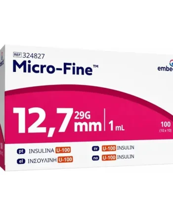 1ml BD (Embecta) Micro-Fine 29G Fixed Needle Insulin Syringes - 12.7 mm Needle U100