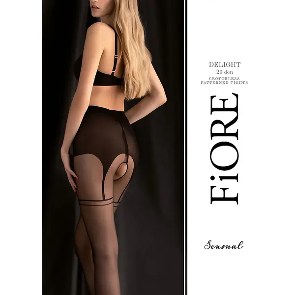 Fiore Delight 20 Crotchless Tights