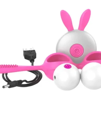 Rechargeable Vibrating Kegel Balls with Remote - Pink - 13.6 cm