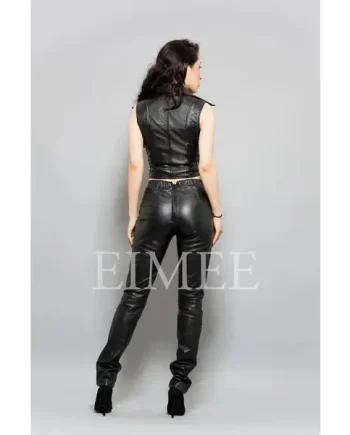 Women's Leather Waistcoat (Maha)